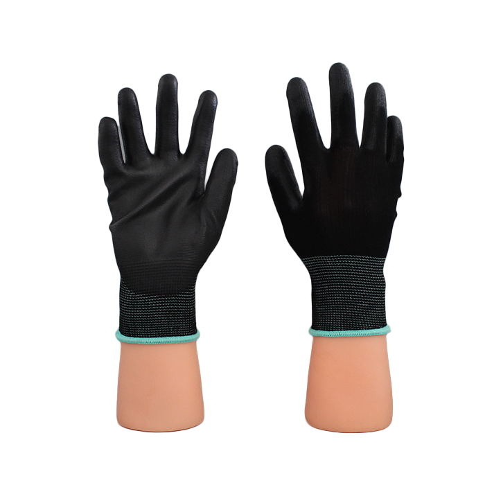 2301BP 4131X Black Pu Palm Coating Glove