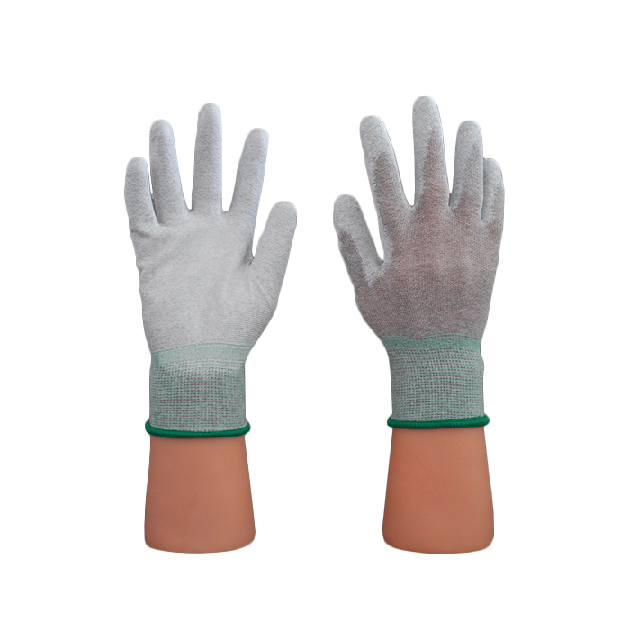 Antystatyczna rękawica z włókna węglowego 2305P powlekana dłonią Pu