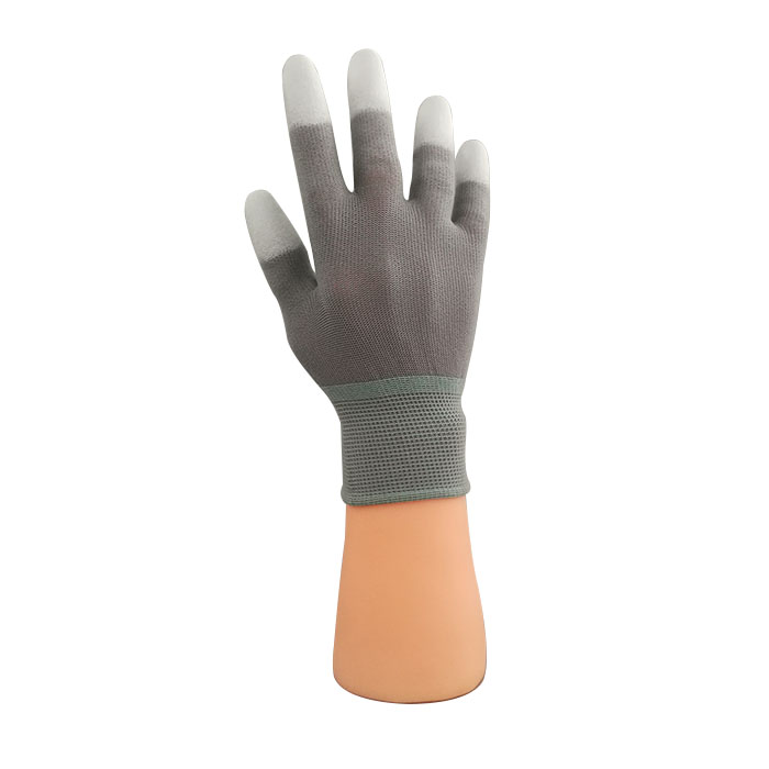 2301GWF Сива полиуретанова ръкавица с размер 9