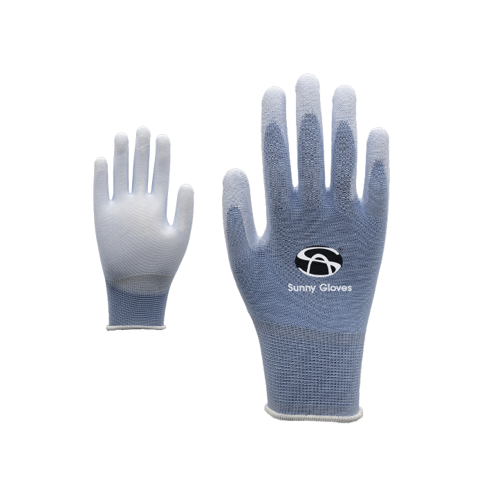 Blue PU Palm Glove